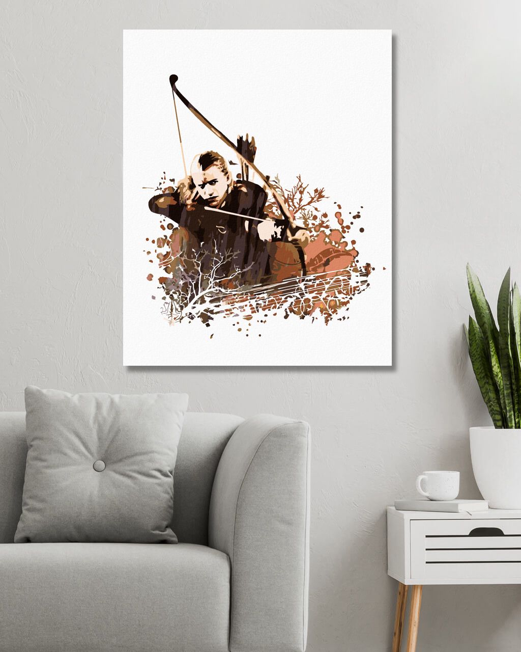 zuty Malování podle čísel - MALOVANÝ LEGOLAS (PÁN PRSTENŮ) - Rozměr: 40x50 cm, Rámování: Varianta: bez rámu a bez vypnutí plátna - obrázek 10