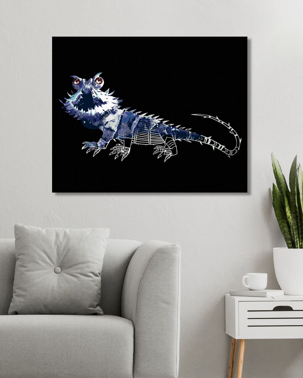 zuty Malování podle čísel - KRESLENÁ CHUPACABRA (FANTASTICKÁ ZVÍŘATA) - Rozměr: 40x50 cm, Rámování: Varianta: vypnuté plátno na rám - obrázek 7