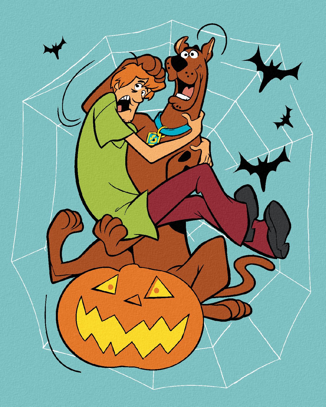 zuty Malování podle čísel - SHAGGY A SCOOBY-DOO NA DÝNI - Rozměr: 40x50 cm, Rámování: Varianta: vypnuté plátno na rám - obrázek 1
