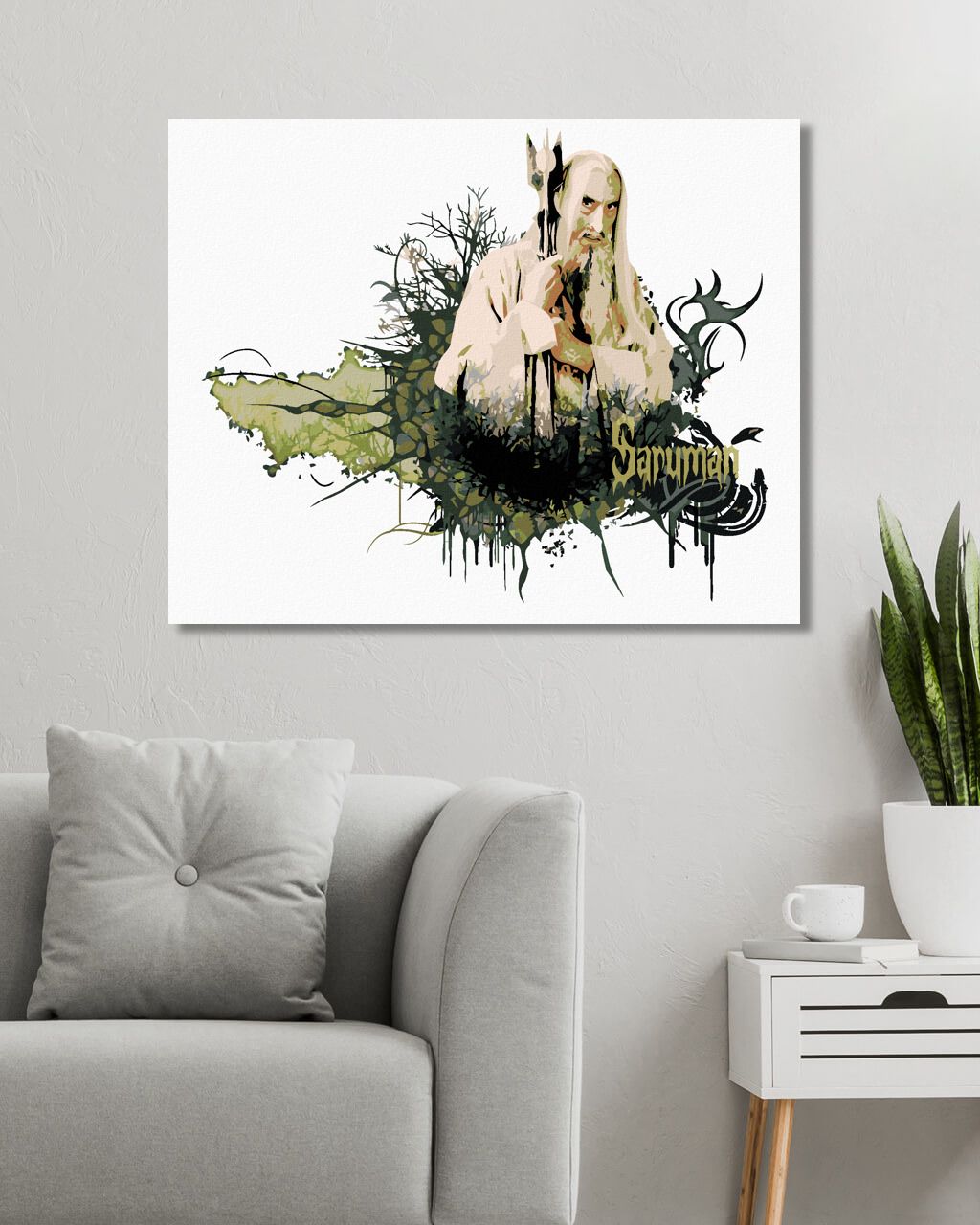 zuty Malování podle čísel - MALOVANÝ SARUMAN (PÁN PRSTENŮ) - Rozměr: 40x50 cm, Rámování: Varianta: vypnuté plátno na rám - obrázek 8