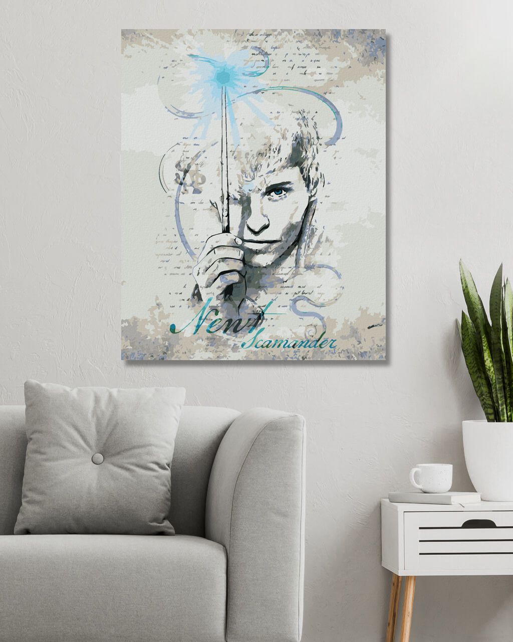 zuty Malování podle čísel - KRESBA MLOK SCAMANDER (FANTASTICKÁ ZVÍŘATA) - Rozměr: 40x50 cm, Rámování: Varianta: bez rámu a bez vypnutí plátna - obrázek 5