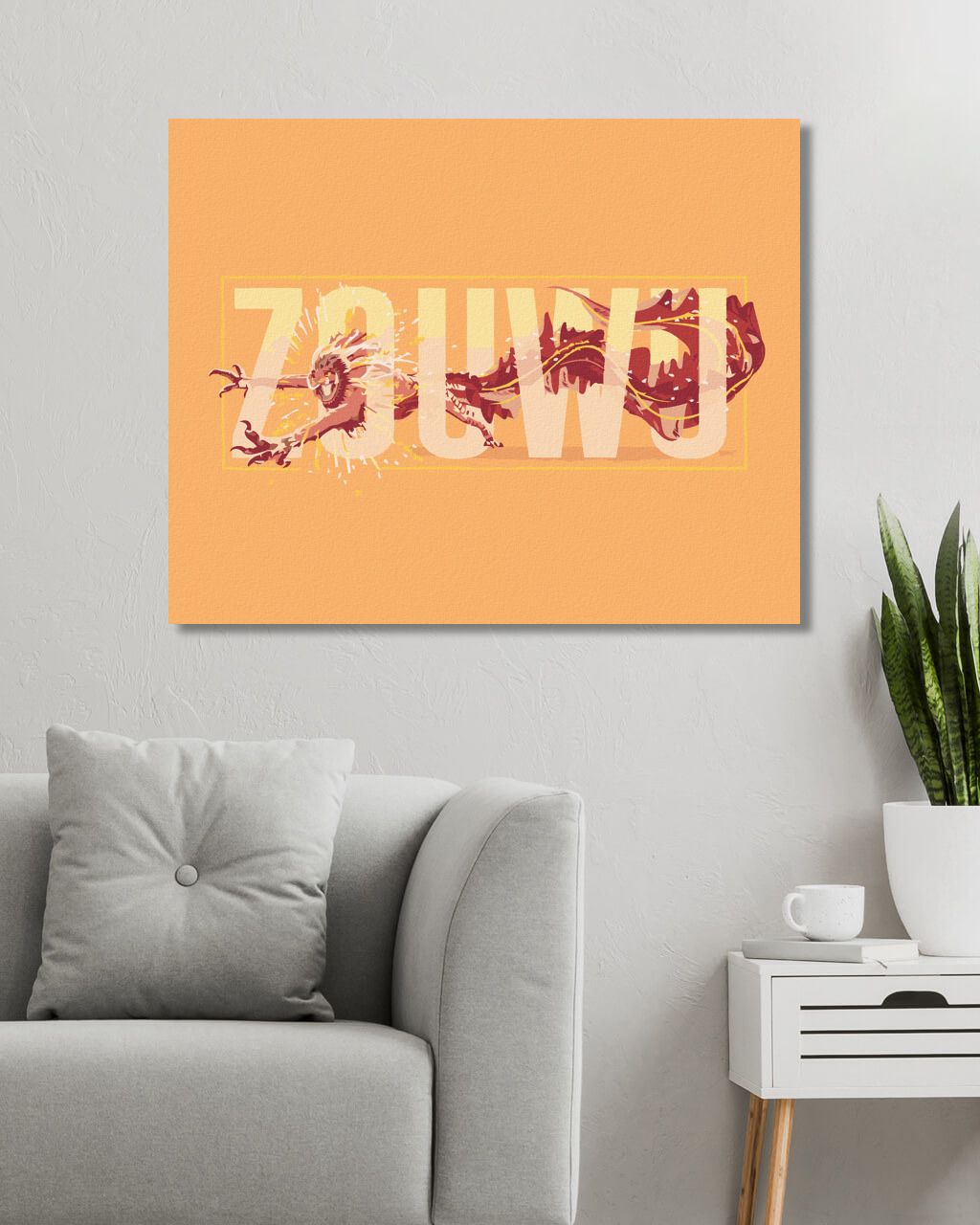 zuty Malování podle čísel - ILUSTRACE HŘIVOUN (FANTASTICKÁ ZVÍŘATA) - Rozměr: 40x50 cm, Rámování: Varianta: vypnuté plátno na rám - obrázek 10
