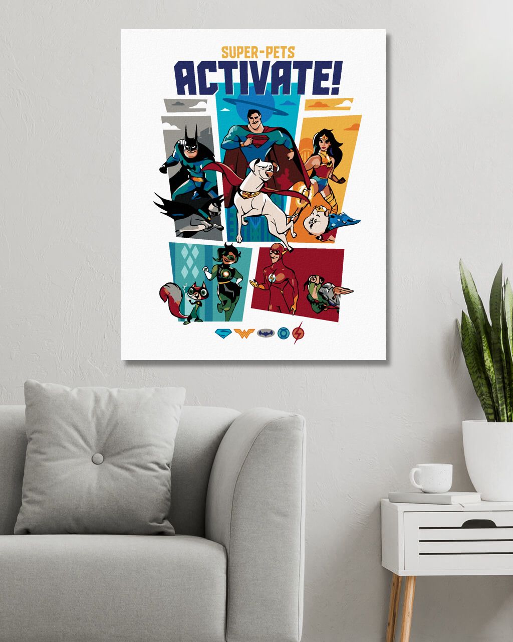 zuty Malování podle čísel - DC LIGA SUPERMAZLÍČKŮ PLAKÁT III - Rozměr: 40x50 cm, Rámování: Varianta: vypnuté plátno na rám - obrázek 4