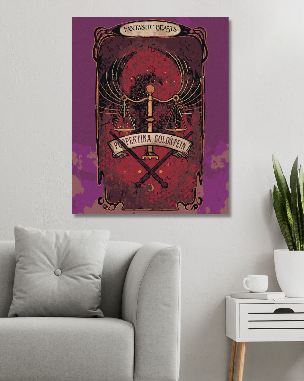 zuty Malování podle čísel - PLAKÁT PORPENTINA GOLDSTEINOVÁ (FANTASTICKÁ ZVÍŘATA) - Rozměr: 40x50 cm, Rámování: Varianta: vypnuté plátno na rám - obrázek 2