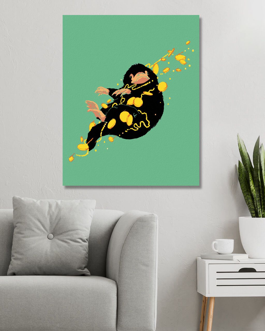 zuty Malování podle čísel - ILUSTRACE HRABÁK, MINCE A ZLATÉ ŘETÍZKY (FANTASTICKÁ ZVÍŘATA) - Rozměr: 40x50 cm, Rámování: Varianta: bez rámu a bez vypnutí plátna - obrázek 2