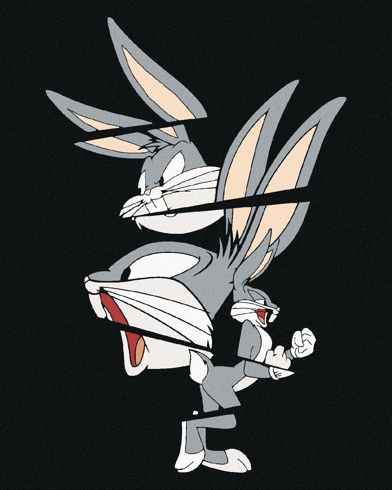 zuty Malování podle čísel - BUGS BUNNY ABSTRAKCE (LOONEY TUNES) - Rozměr: 40x50 cm, Rámování: Varianta: bez rámu a bez vypnutí plátna - obrázek 1