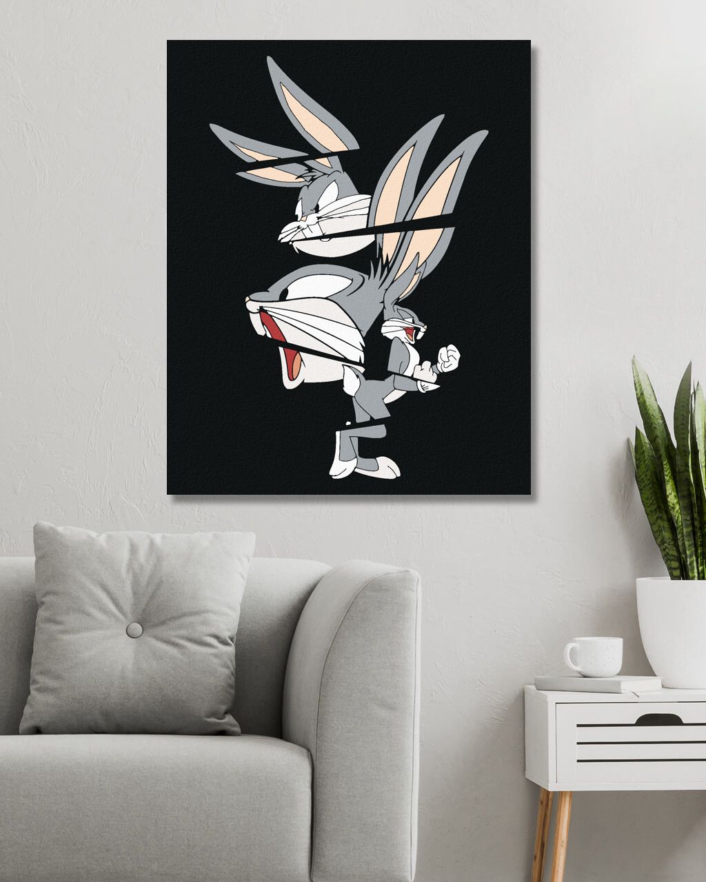zuty Malování podle čísel - BUGS BUNNY ABSTRAKCE (LOONEY TUNES) - Rozměr: 40x50 cm, Rámování: Varianta: bez rámu a bez vypnutí plátna - obrázek 6