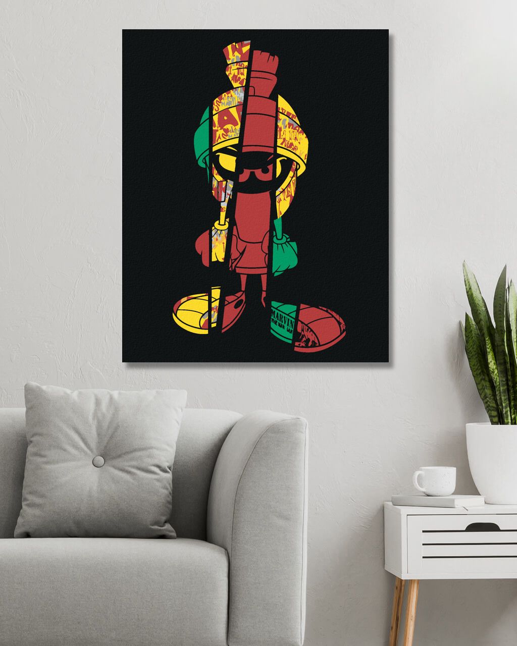 zuty Malování podle čísel - BAREVNÝ MARŤAN MARVIN (LOONEY TUNES) - Rozměr: 40x50 cm, Rámování: Varianta: bez rámu a bez vypnutí plátna - obrázek 2