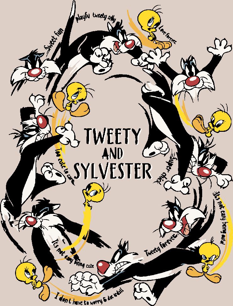 zuty Malování podle čísel - SYLVESTER A TWEETY (LOONEY TUNES) - Rozměr: 40x50 cm, Rámování: Varianta: vypnuté plátno na rám - obrázek 9