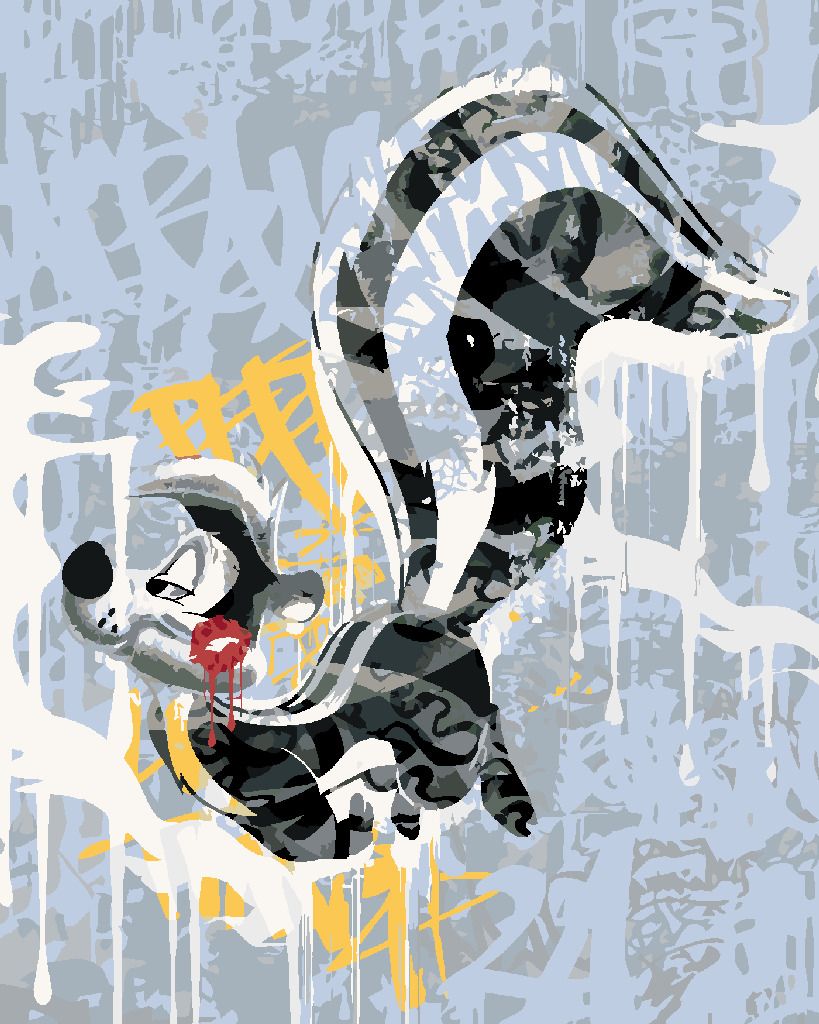 zuty Malování podle čísel - PEPÉ LE PEW GRAFFITI (LOONEY TUNES) - Rozměr: 40x50 cm, Rámování: Varianta: vypnuté plátno na rám - obrázek 7