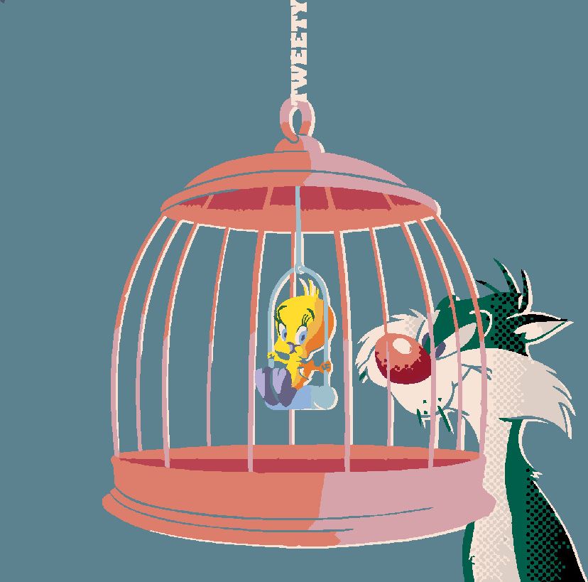 zuty Malování podle čísel - SYLVESTER A TWEETY V KLECI (LOONEY TUNES) - Rozměr: 40x50 cm, Rámování: Varianta: bez rámu a bez vypnutí plátna - obrázek 10