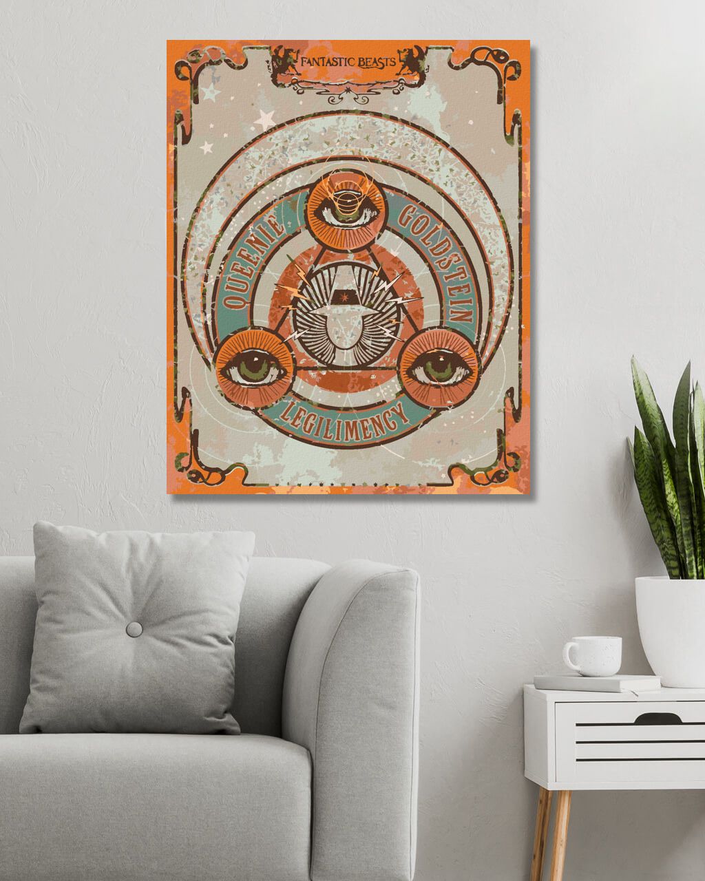 zuty Malování podle čísel - PLAKÁT QUEENIE GOLDSTEINOVÁ NITROZPYTKA (FANTASTICKÁ ZVÍŘATA) - Rozměr: 40x50 cm, Rámování: Varianta: bez rámu a bez vypnutí plátna - obrázek 3