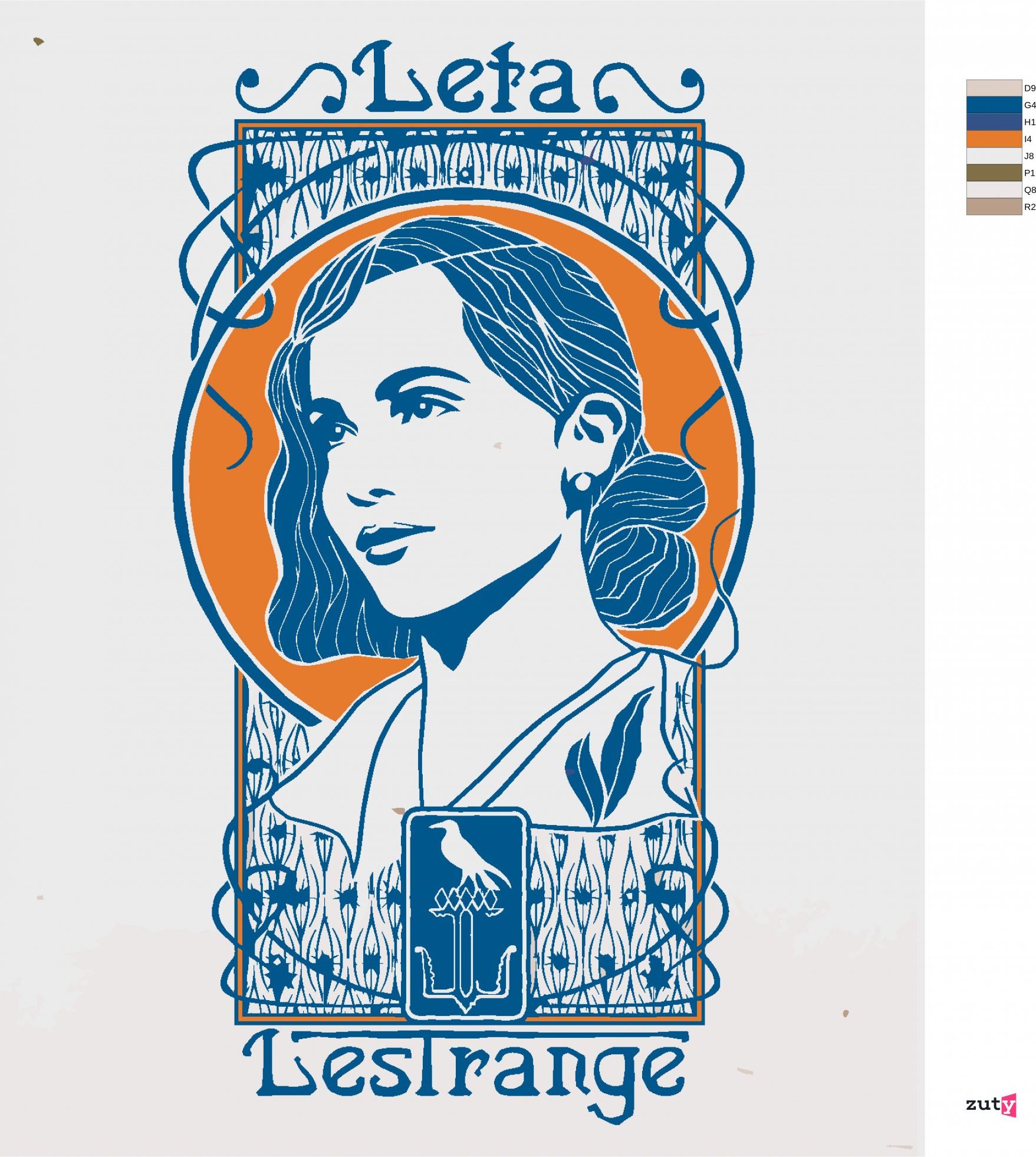 zuty Malování podle čísel - SECECNÍ LETA LESTRANGE (FANTASTICKÁ ZVÍŘATA) - Rozměr: 40x50 cm, Rámování: Varianta: bez rámu a bez vypnutí plátna - obrázek 8