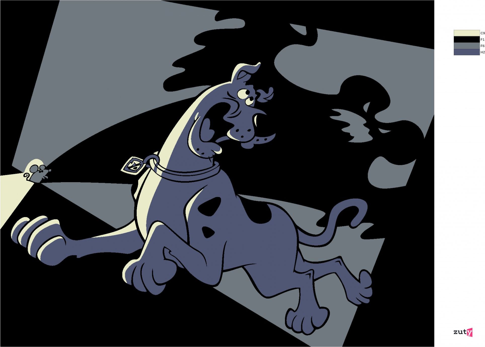 zuty Malování podle čísel - VYDĚŠENÝ SCOOBY-DOO - Rozměr: 40x50 cm, Rámování: Varianta: vypnuté plátno na rám - obrázek 7