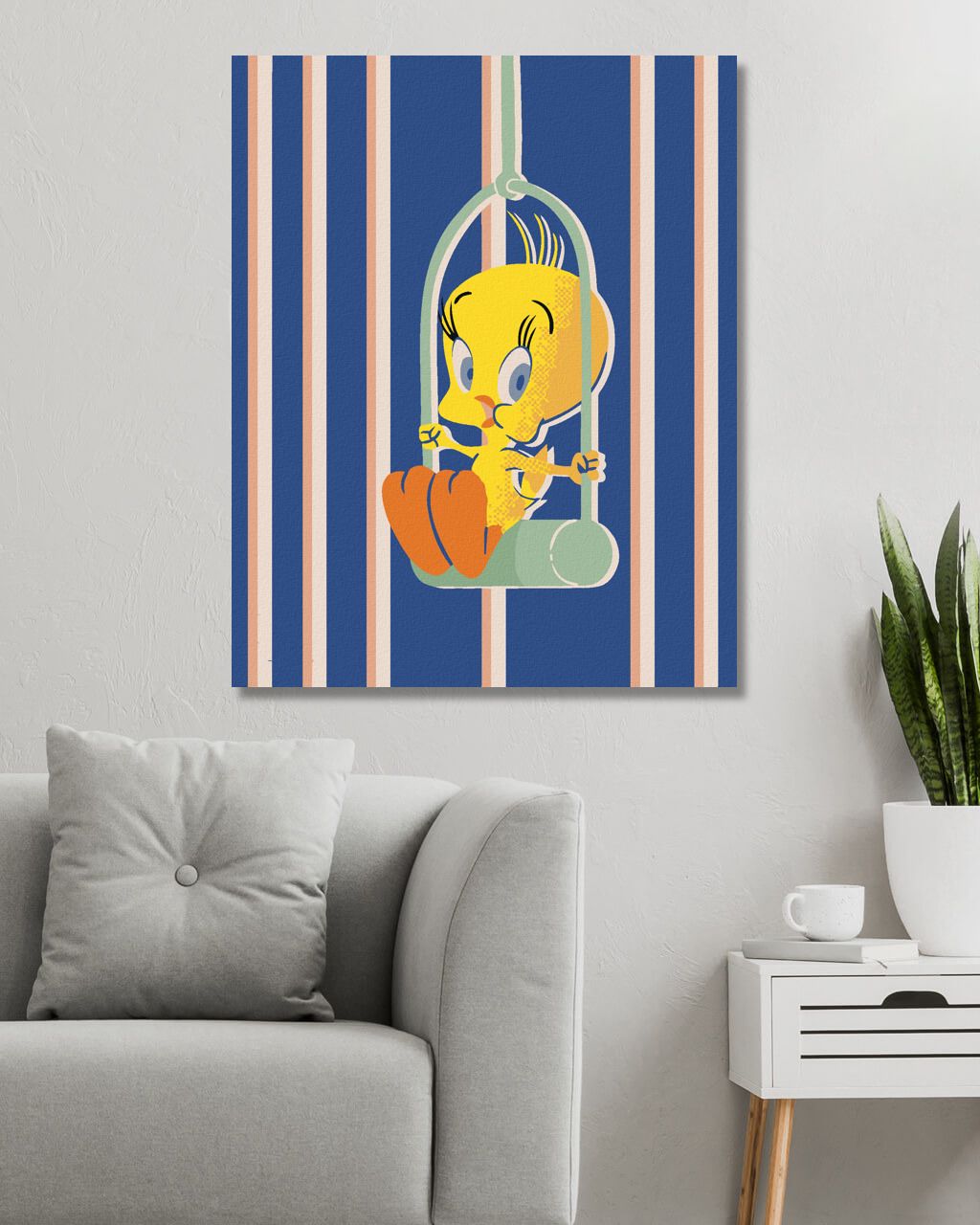 zuty Malování podle čísel - TWEETY NA BIDÝLKU (LOONEY TUNES) - Rozměr: 40x50 cm, Rámování: Varianta: bez rámu a bez vypnutí plátna - obrázek 8