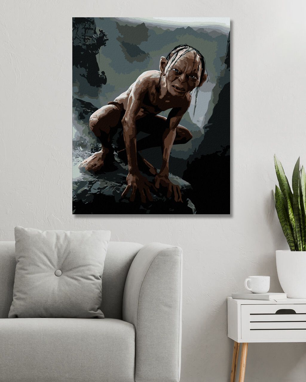 zuty Malování podle čísel - GLUM (PÁN PRSTENŮ) - Rozměr: 40x50 cm, Rámování: Varianta: vypnuté plátno na rám - obrázek 10
