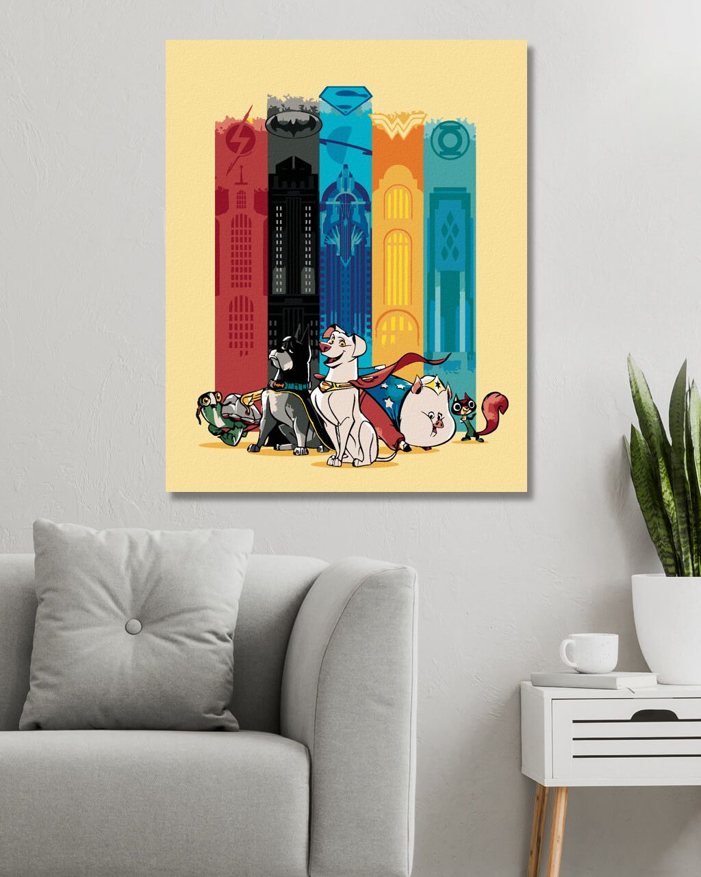 zuty Malování podle čísel - DC LIGA SUPERMAZLÍČKŮ II - Rozměr: 40x50 cm, Rámování: Varianta: bez rámu a bez vypnutí plátna - obrázek 7