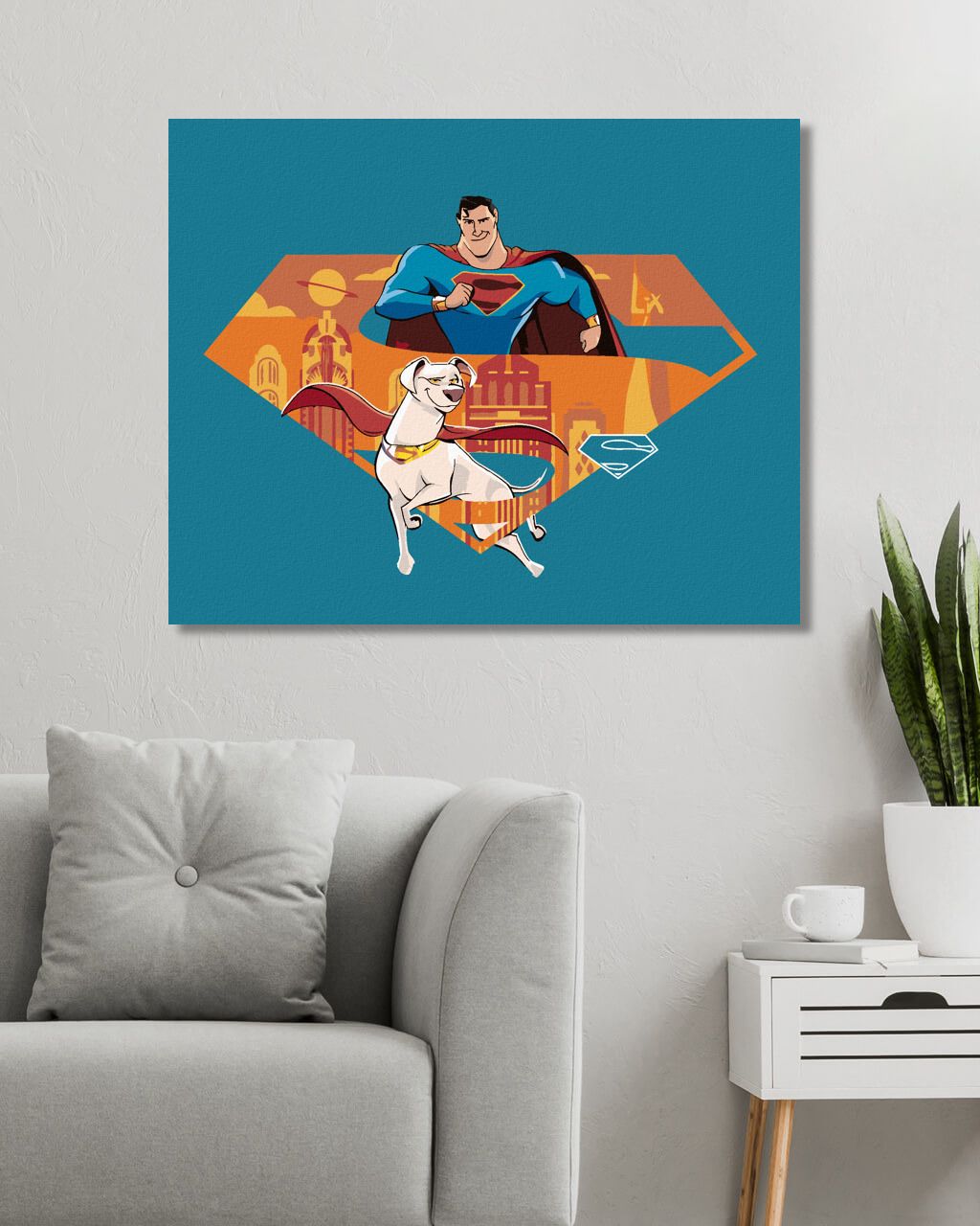 zuty Malování podle čísel - SUPERMANŮV NEJLEPŠÍ PŘÍTEL (DC LIGA SUPERMAZLÍČKŮ) - Rozměr: 40x50 cm, Rámování: Varianta: bez rámu a bez vypnutí plátna - obrázek 4