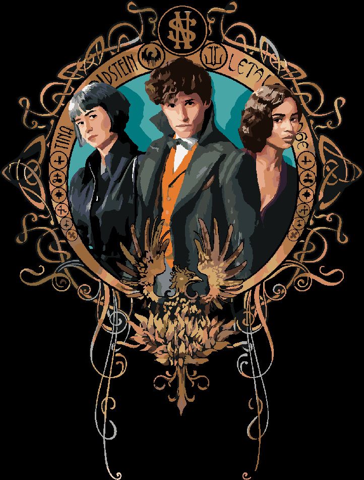 zuty Malování podle čísel - PORTRÉT MLOK SCAMANDER, LETA LESTRANGEOVÁ A PORPENTINA GOLDSTEINOVÁ (FANTASTICKÁ ZVÍŘATA) - Rozměr: 40x50 cm, Rámování: Varianta: bez rámu a bez vypnutí plátna - obrázek 9