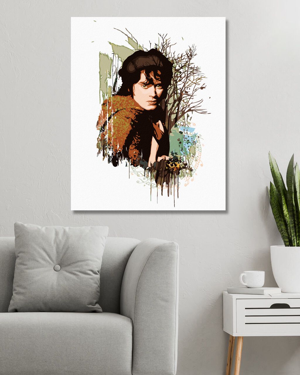 zuty Malování podle čísel - MALOVANÝ FRODO (PÁN PRSTENŮ) - Rozměr: 40x50 cm, Rámování: Varianta: bez rámu a bez vypnutí plátna - obrázek 7
