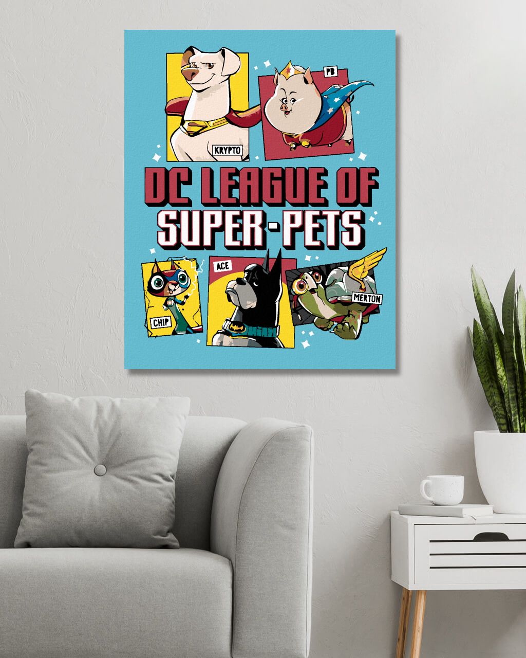 zuty Malování podle čísel - DC LIGA SUPERMAZLÍČKŮ PLAKÁT II - Rozměr: 40x50 cm, Rámování: Varianta: bez rámu a bez vypnutí plátna - obrázek 5