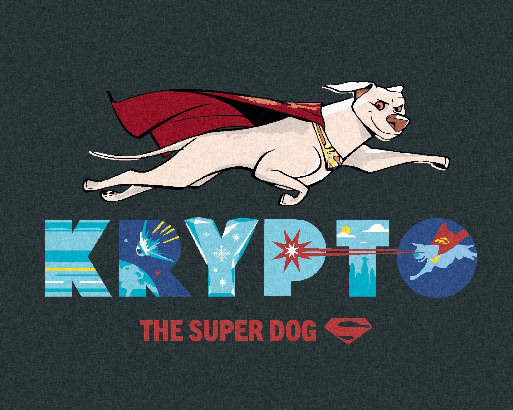 zuty Malování podle čísel - KRYPTO THE SUPERDOG (DC LIGA SUPERMAZLÍČKŮ) - Rozměr: 40x50 cm, Rámování: Varianta: vypnuté plátno na rám - obrázek 1