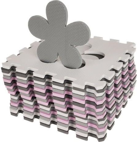 Pěnové puzzle na zem 16ks - růžové srdíčko 30x30cm - obrázek 2