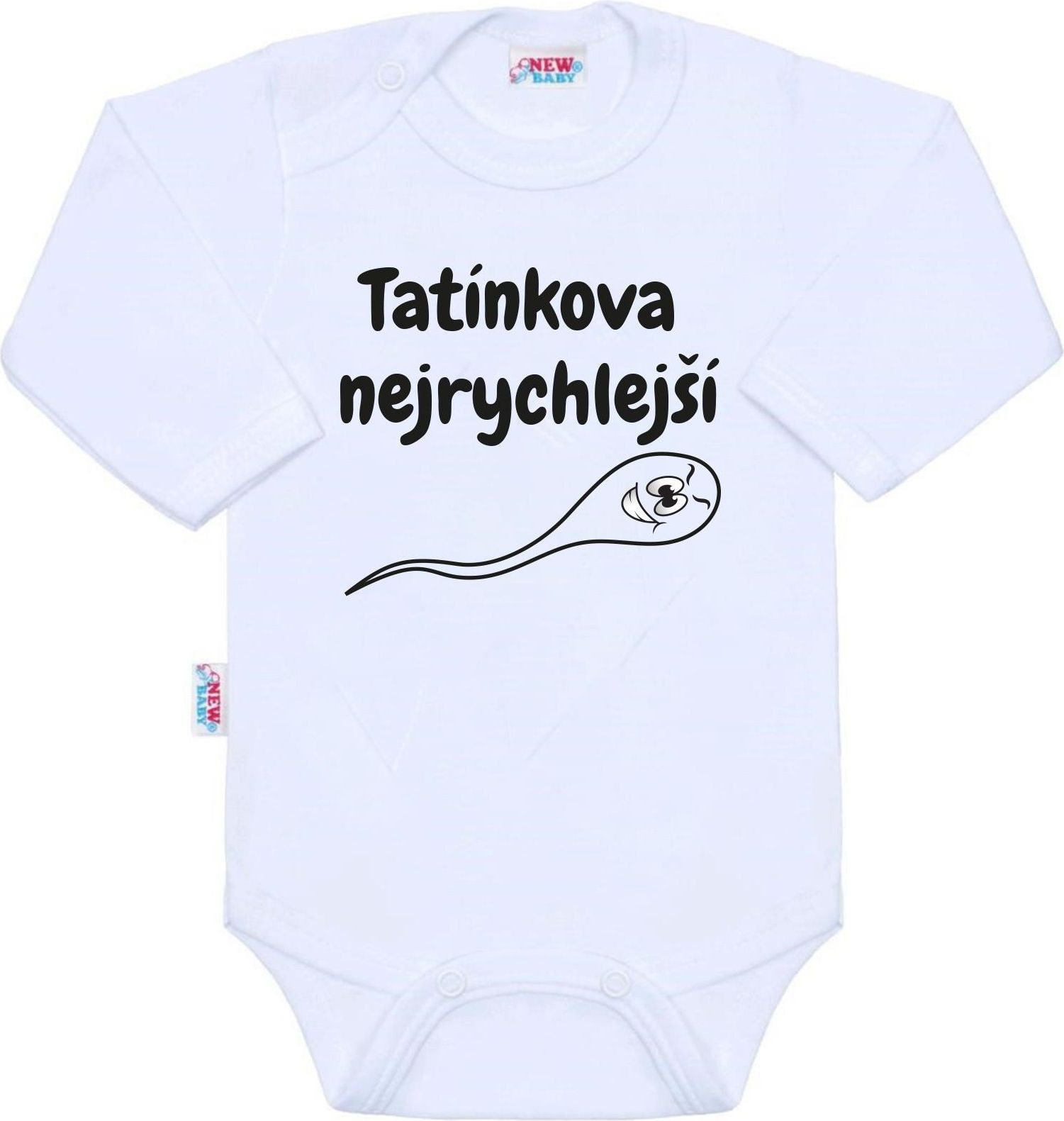 Body s potiskem New Baby Tatínkova nejrychlejší - dárkové balení Varianta: bílá/80 (9-12m) - obrázek 9