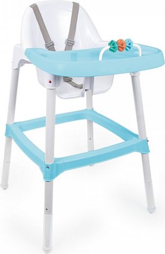 Dětská jídelní židlička s chrastítkem, modrá - obrázek 1