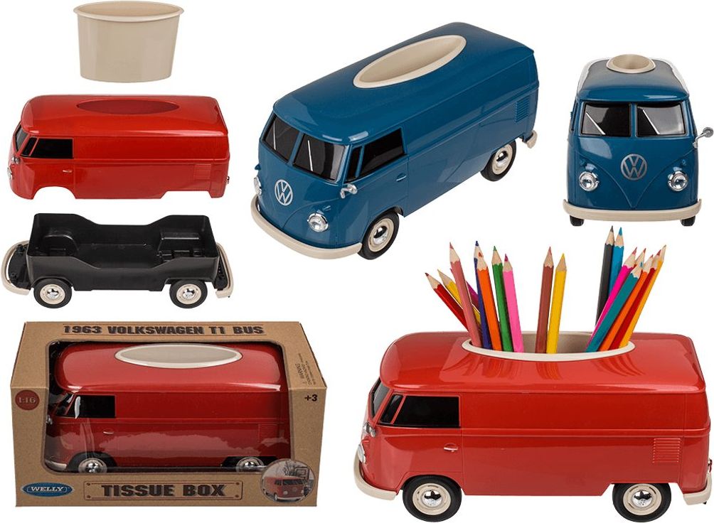 Popron.cz Držák na tužky a mobilní telefon, VW autobus, cca 26,5 x 11,5 cm - obrázek 1