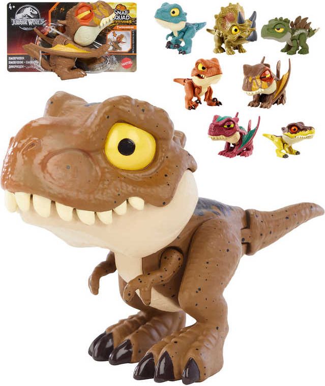 MATTEL JURASSIC WORLD Křídový kemp malý dinosaurus Snap Squad - obrázek 1