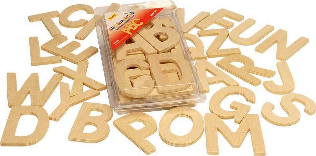 Bigjigs Toys Dřevěná abeceda velká písmena - obrázek 1