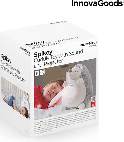 Plyšová hračka ježek s bílým šumem a projektorem na noční světlo - InnovaGoods Spikey - obrázek 6