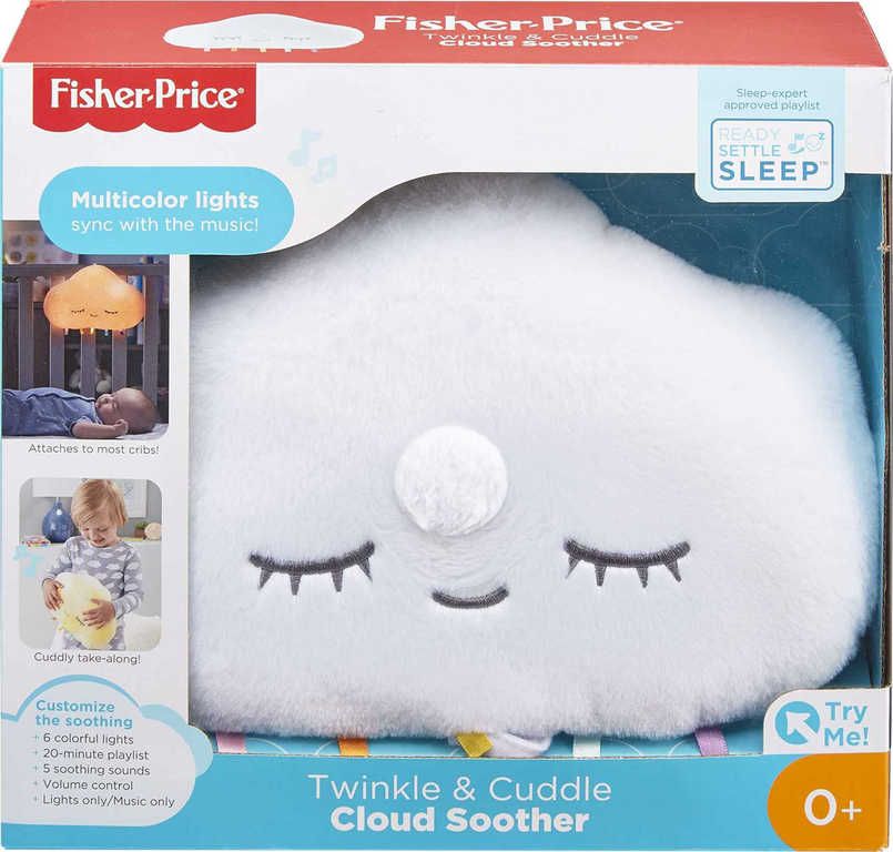 FISHER PRICE Baby usínáček obláček na baterie Světlo Zvuk pro miminko - obrázek 3