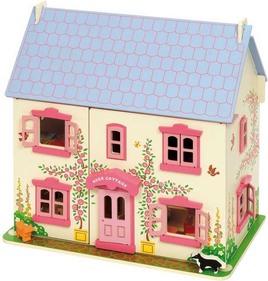 Bigjigs Toys Růžový domek pro panenky - obrázek 1