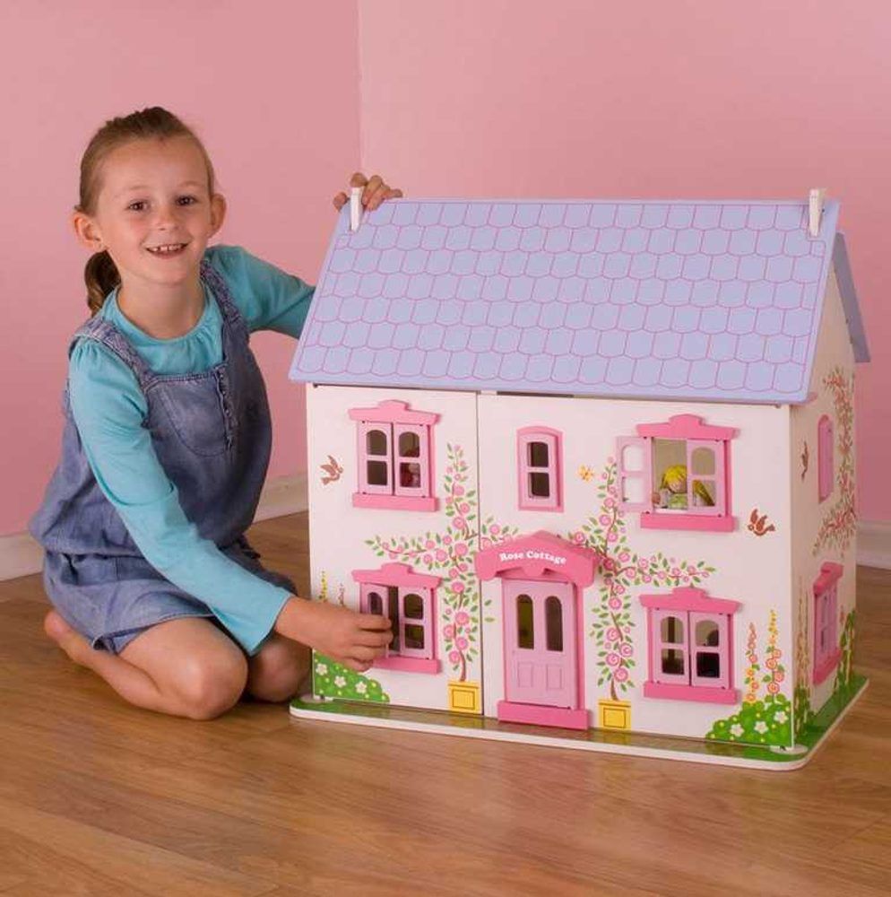 Bigjigs Toys Růžový domek pro panenky - obrázek 2