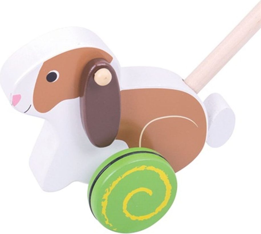 Bigjigs Toys Bigjigs Baby Dřevěný jezdík Králíček - obrázek 1
