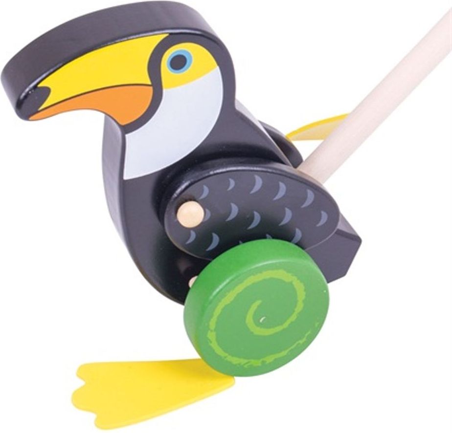 Bigjigs Toys Bigjigs Baby Dřevěný jezdík Tukan - obrázek 1