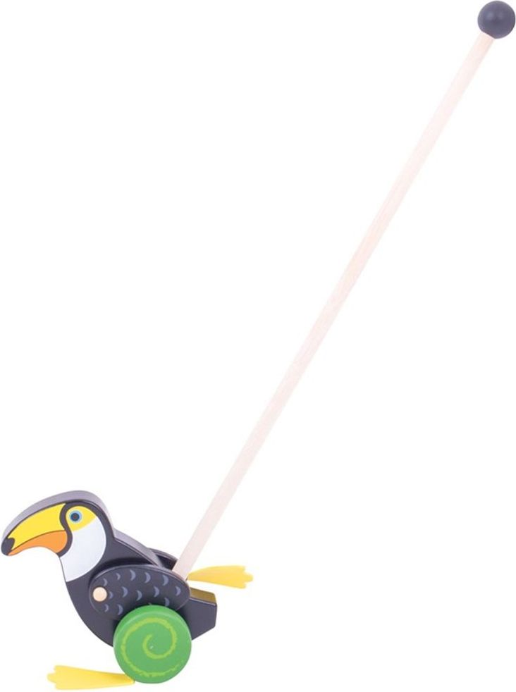 Bigjigs Toys Bigjigs Baby Dřevěný jezdík Tukan - obrázek 3