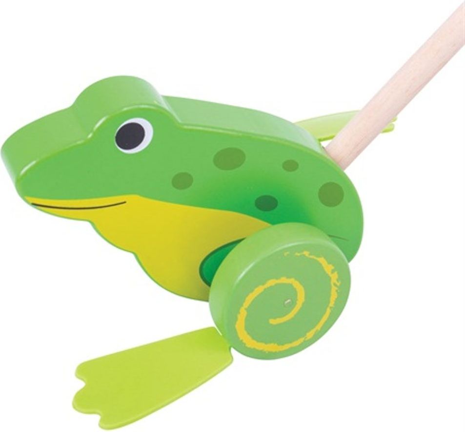 Bigjigs Toys Bigjigs Baby Dřevěný jezdík Žabička - obrázek 1
