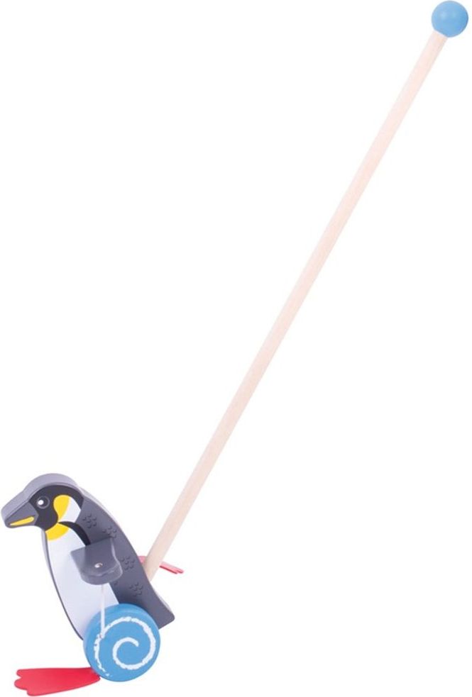 Bigjigs Toys Bigjigs Baby Dřevěný jezdík Tučňák - obrázek 2