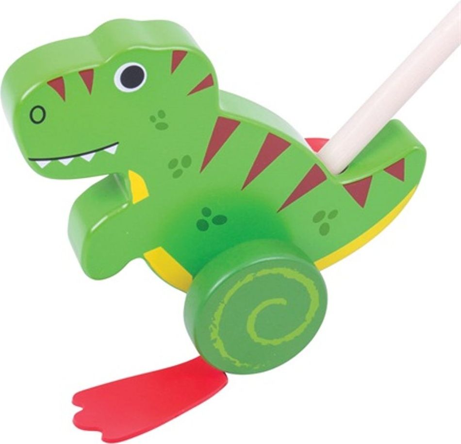 Bigjigs Toys Bigjigs Baby Dřevěný jezdík T-Rex - obrázek 1