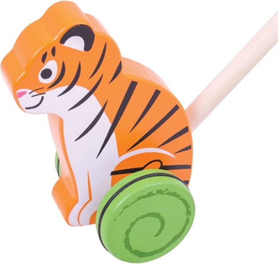 Bigjigs Toys Bigjigs Baby Dřevěný jezdík Tygr - obrázek 1