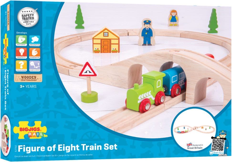Bigjigs Rail Dřevěná vláčkodráha osmička - obrázek 4