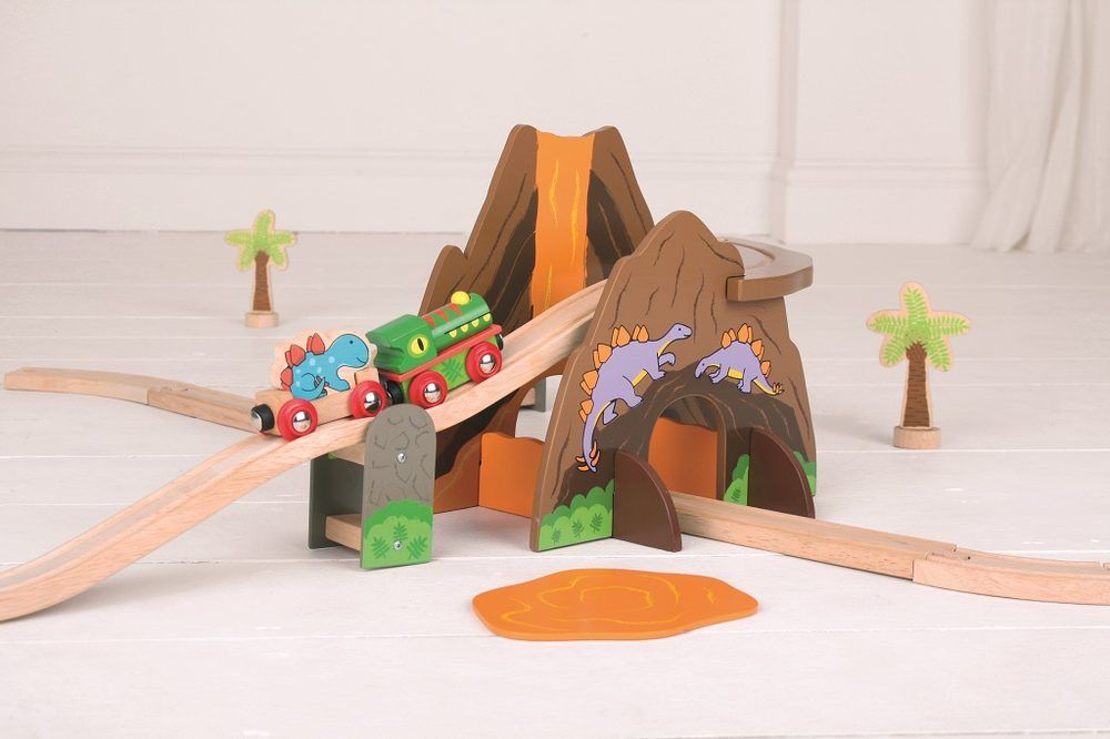 Bigjigs Rail Dřevěná vláčkodráha dinosauří - obrázek 6