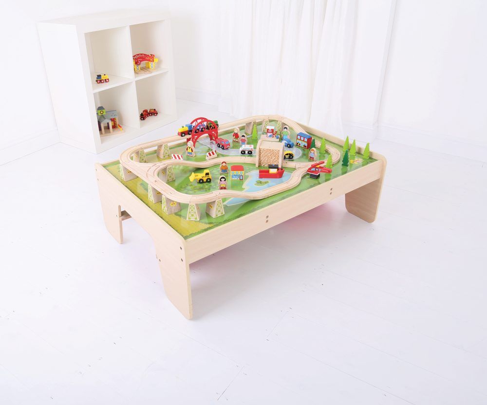 Bigjigs Rail Vláčkodráha Services a stůl - obrázek 2