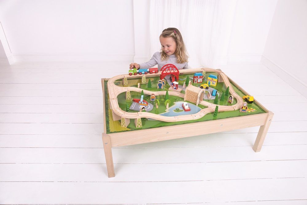 Bigjigs Rail Vláčkodráha Services a stůl - obrázek 6