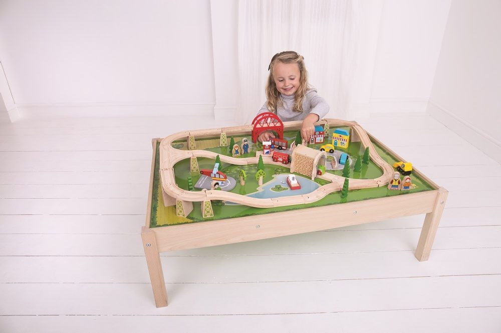 Bigjigs Rail Vláčkodráha Services a stůl - obrázek 7