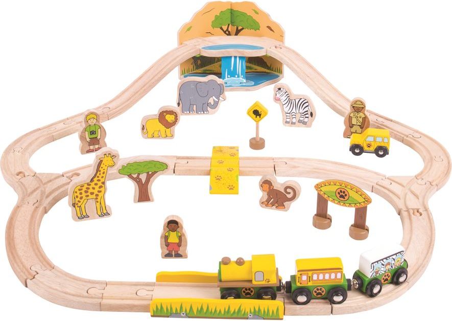 Bigjigs Rail Dřevěná vláčkodráha Safari - obrázek 1