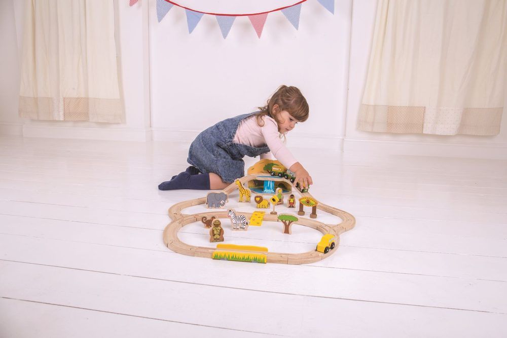 Bigjigs Rail Dřevěná vláčkodráha Safari - obrázek 4